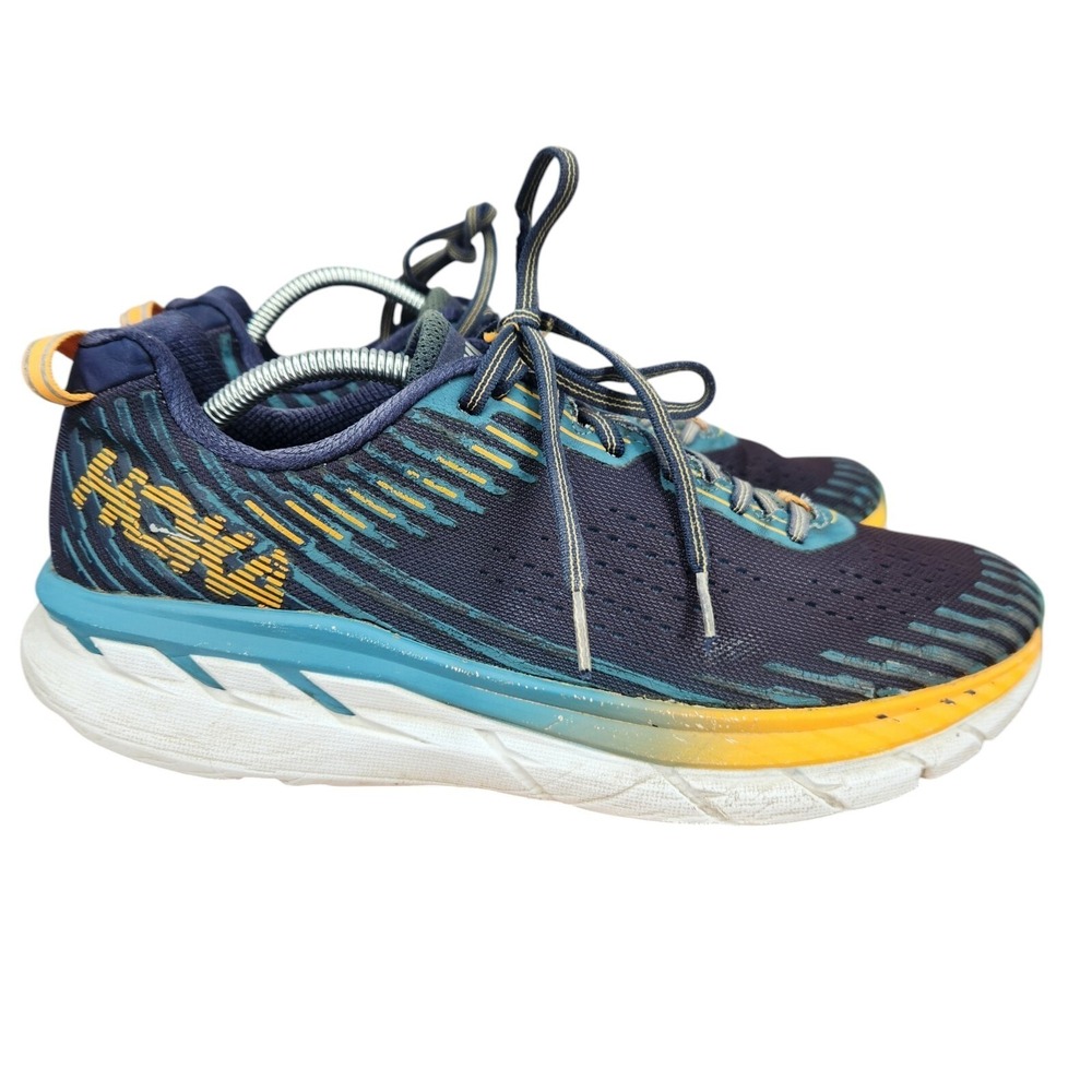 Hoka One One Clifton 5 Running‎ Shoes Mens 11.5 Blue Sneakers 1093755 BISB